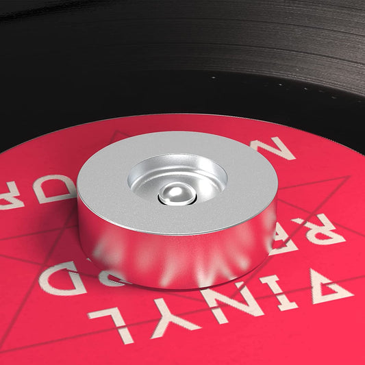 DIGITNOW 45 RPM Adapter, for 7 Inch Vinyl Record Players and Technics Turntables, Solid Aluminum Dome 45 Adapter Silver
