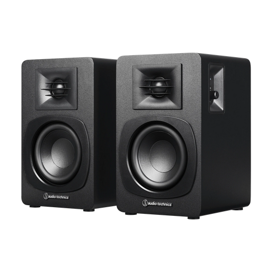 Audio-Technica Powered Bookshelf Speakers, Black (AT-SP3X)