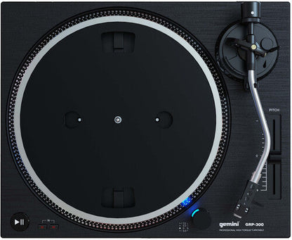 Gemini GRP-300 High Torque Direct Drive Turntable (2 Speeds 33/45) (Black)