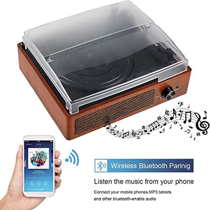 Digitnow Record Player – Vinyl Player with Bluetooth Speakers Orange