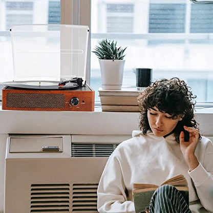 Digitnow Record Player – Vinyl Player with Bluetooth Speakers Orange