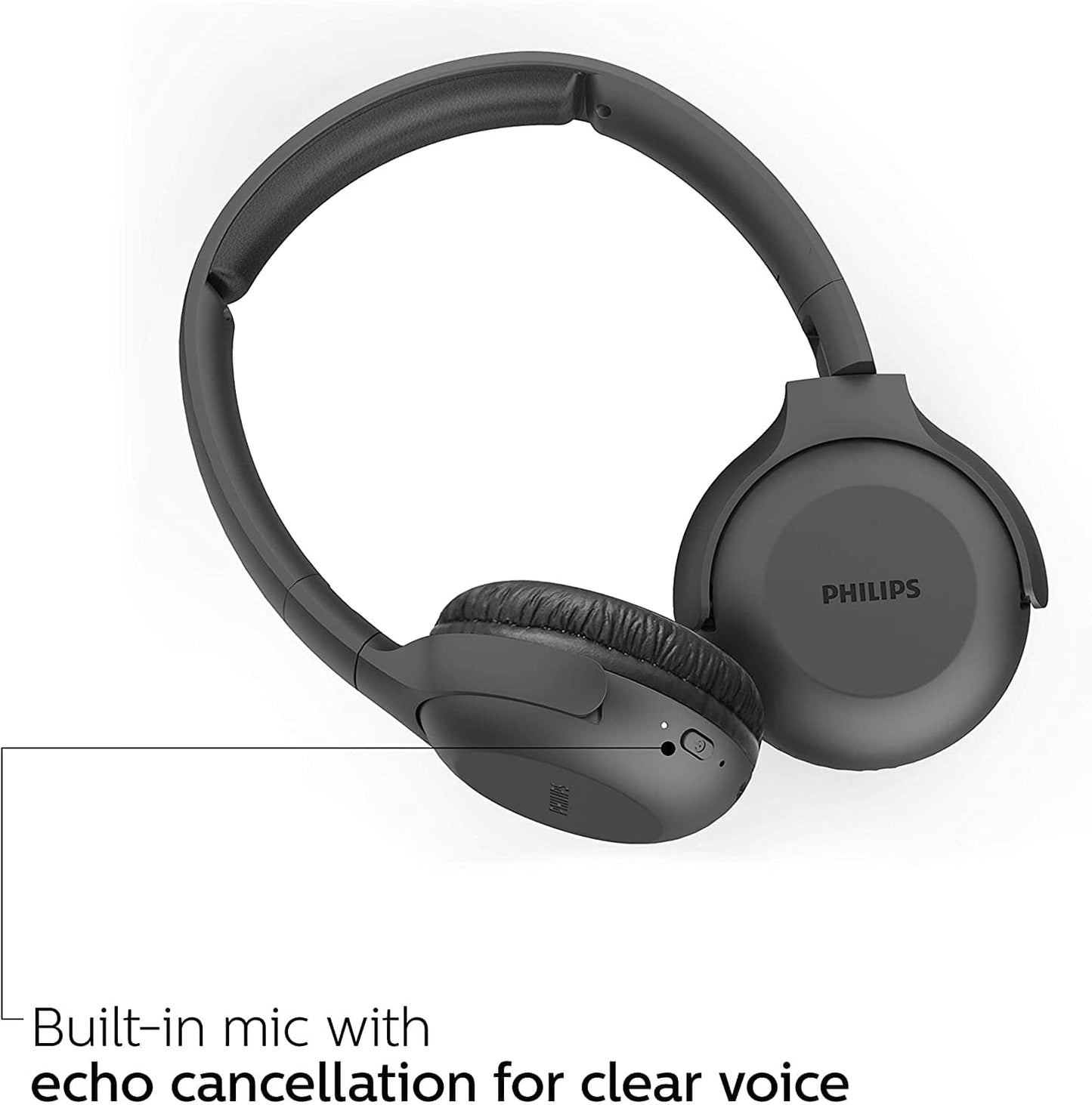 PHILIPS ON EAR HEADPHONES UH202BK/00 BLUETOOTH - BLACK [ACCESSORIES]