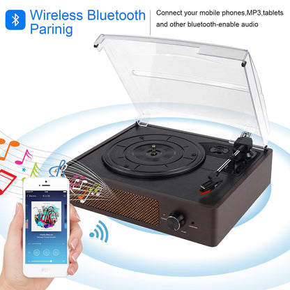 Digitnow Bluetooth Record Player – Vinyl Player with Speakers