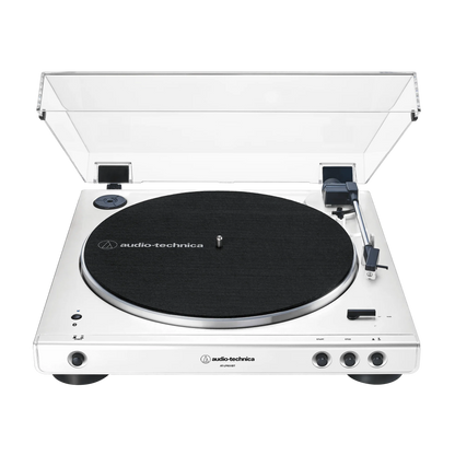 Audio-Technica AT-LP60XBT Fully Automatic Wireless Belt-Drive Turntable - White (AT-LP60XBT-WW)