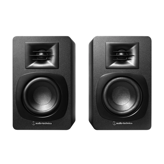 Audio-Technica Powered Bookshelf Speakers, Black (AT-SP3X)