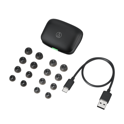Audio-Technica Wireless Earbuds (ATH-TWX7, Black)
